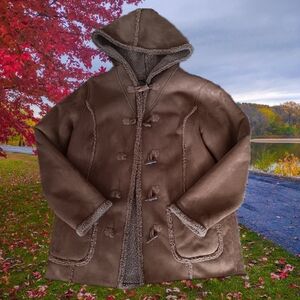 Vintage L.L. Bean Hooded Sherpa Coat ♡ Y2K